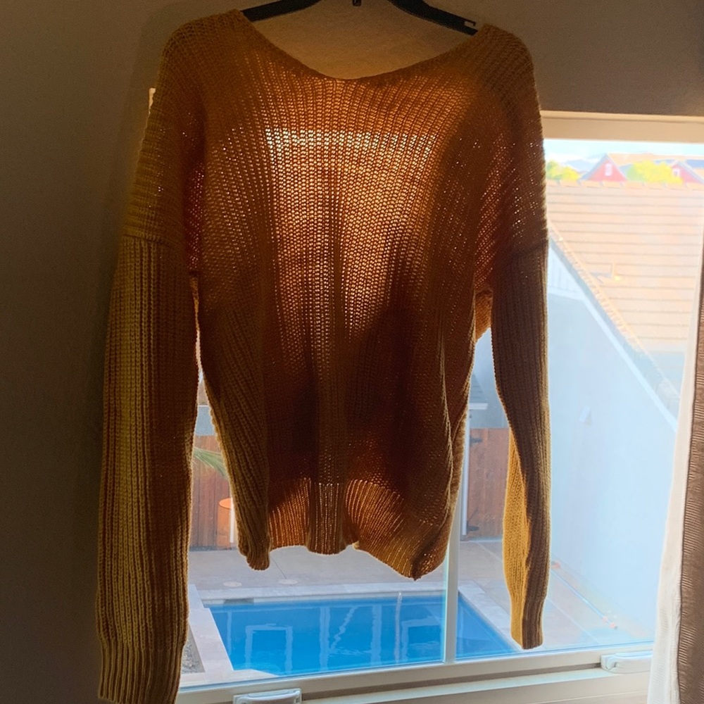 New Mustard Reversible sweater